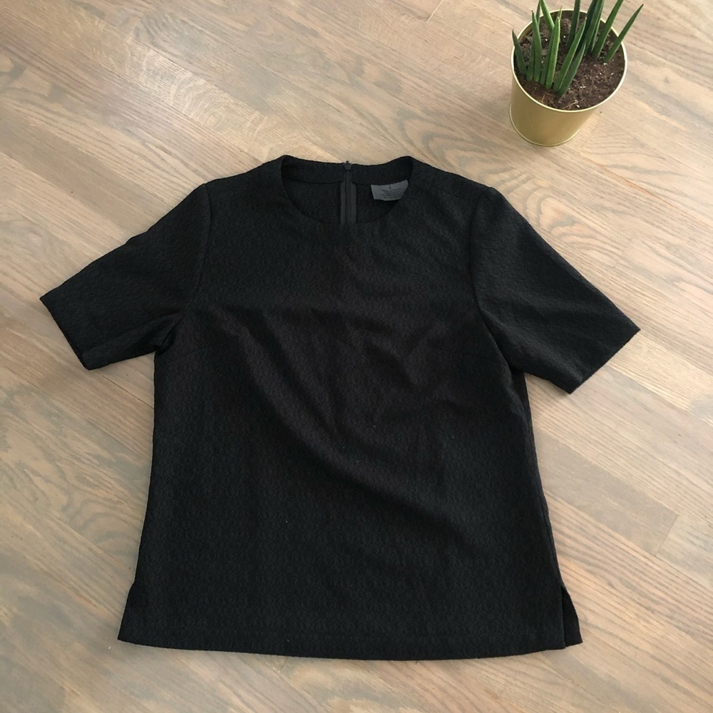 Chanel Textured Employee Uniform Shirt Top Blouse
